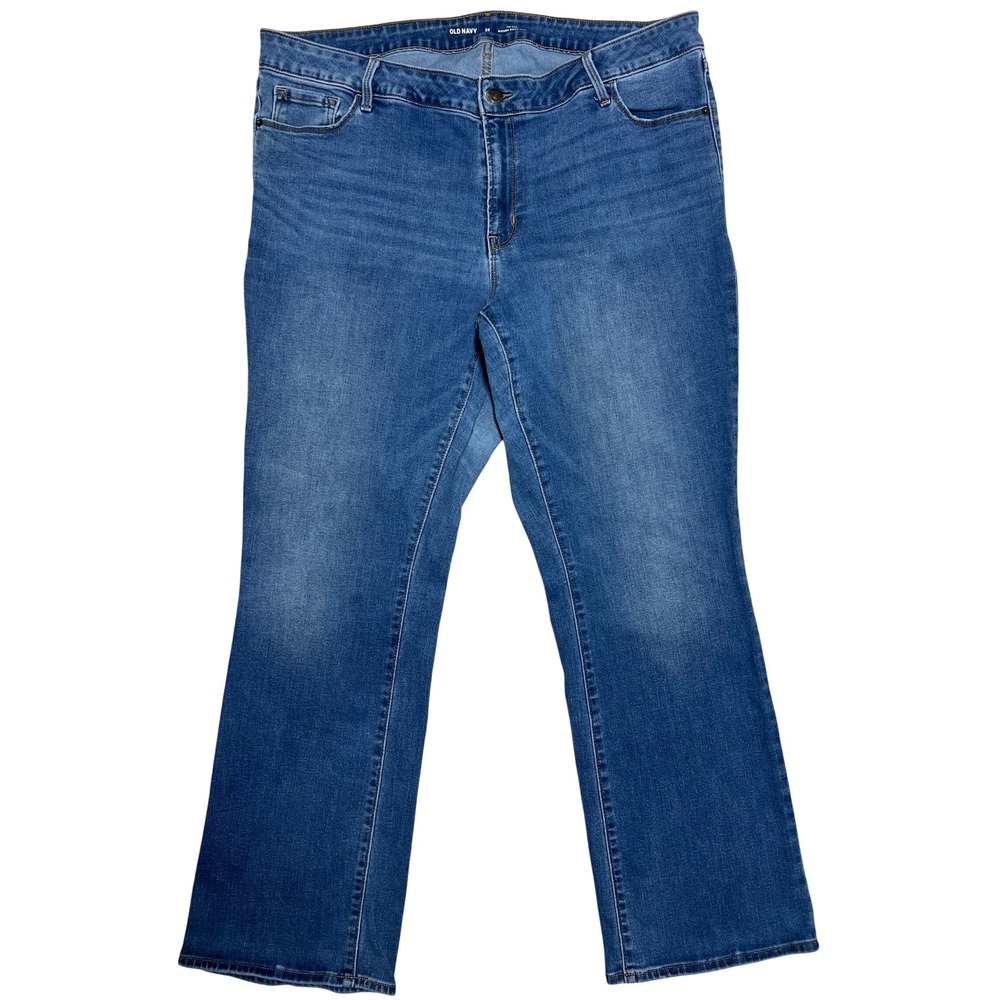 Old Navy Women's Size 20 Mid Rise Bootcut Jeans Blue Stretch Denim